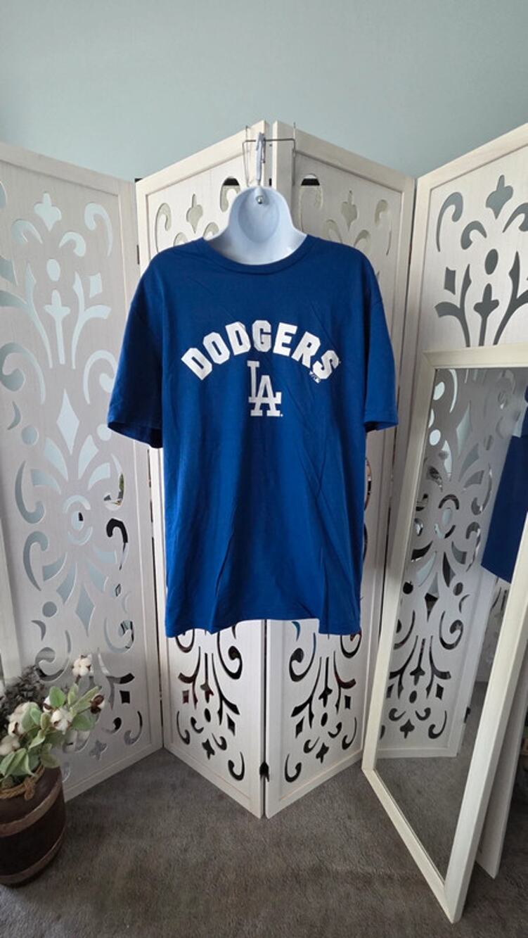 LA Dodgers Tommy Edman 25 T Shirt Blue Fanatics MLB Graphic Tee Large nwot
